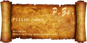Pillis Zseni névjegykártya